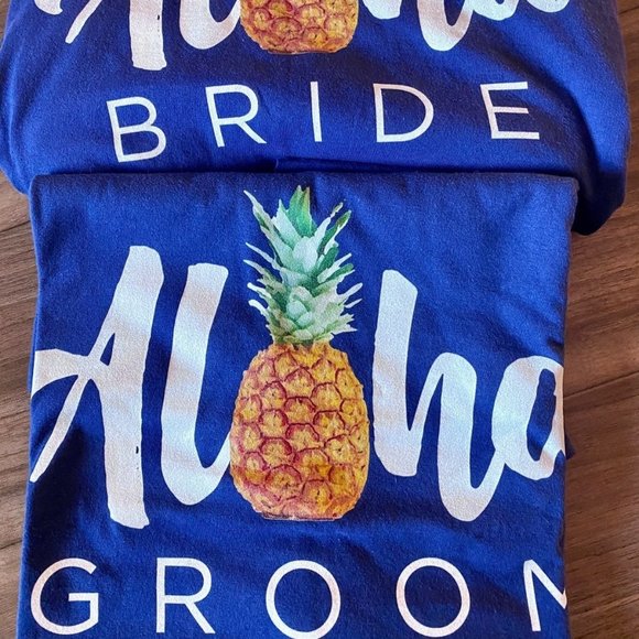 Aloha - Bundle of Bride & Groom Pineapple Shirts - Picture 2 of 13